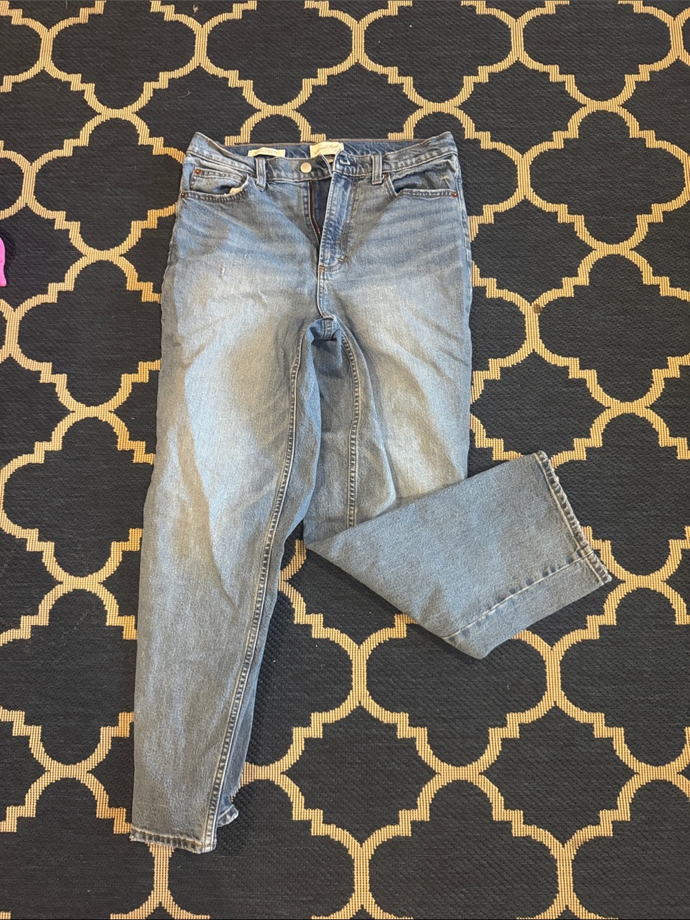 Vintage highest rise Universal Thread Straight-Leg Jeans in Light Blue Wash